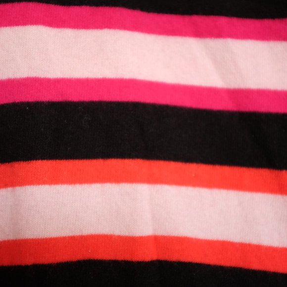COPY - Italian black pink merino wool stripes jumper sweater - Picture 6 of 10
